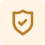 brown shield with check icon