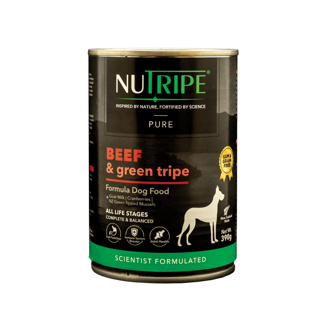 nutripe beef and green tripe for dogs 390g