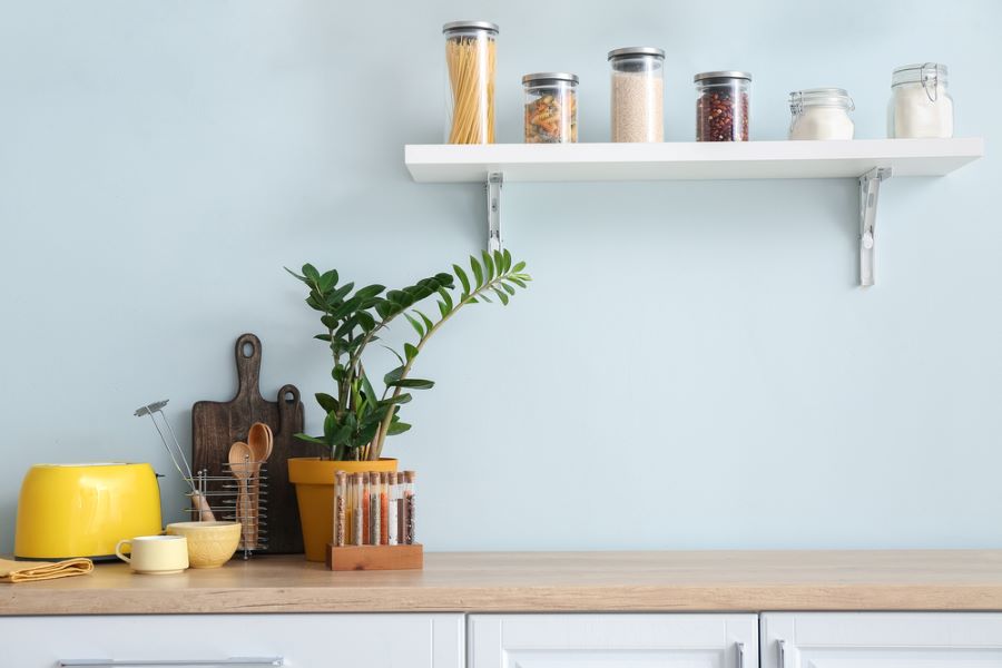 clean kitchen counter to prevent bacteria