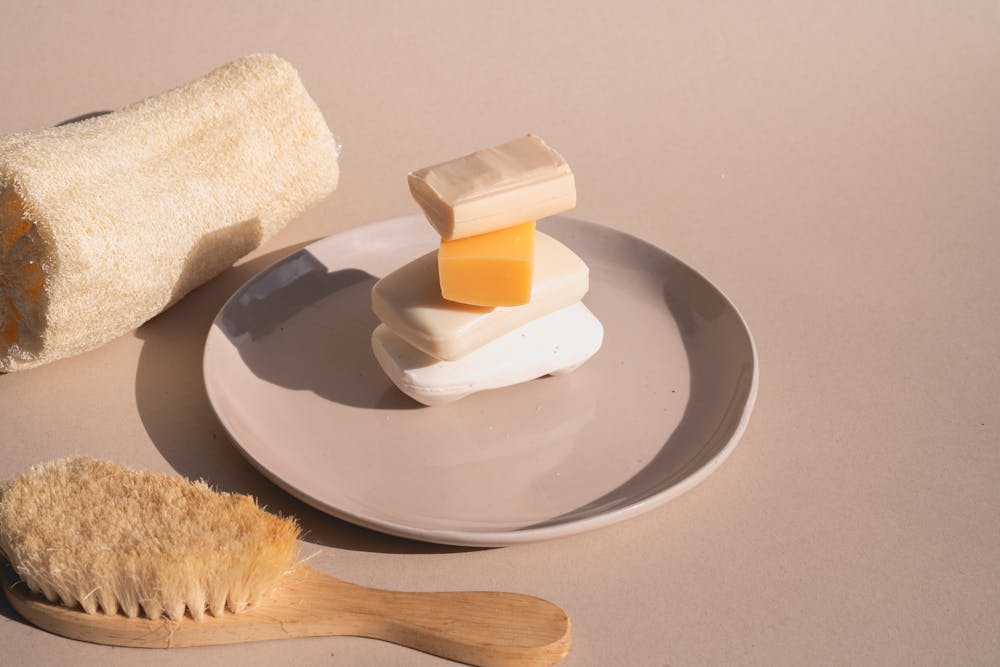 bar soaps on a tray