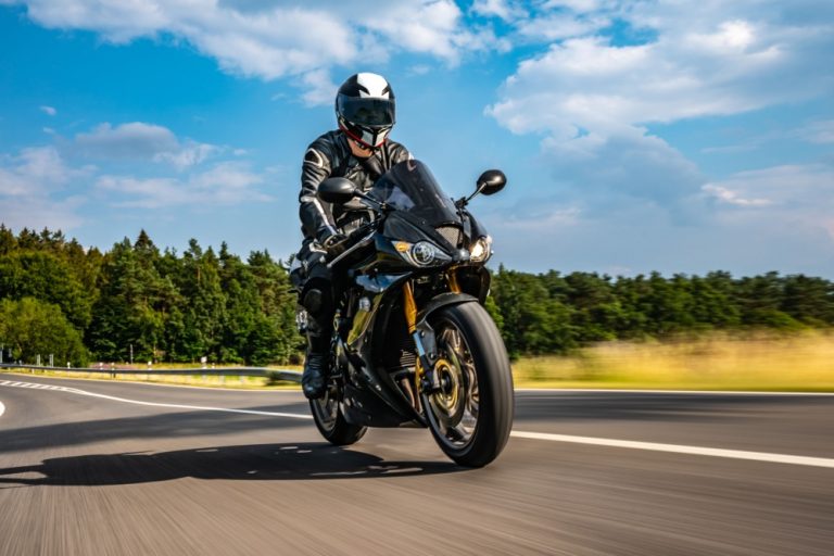 man riding a motorcycle