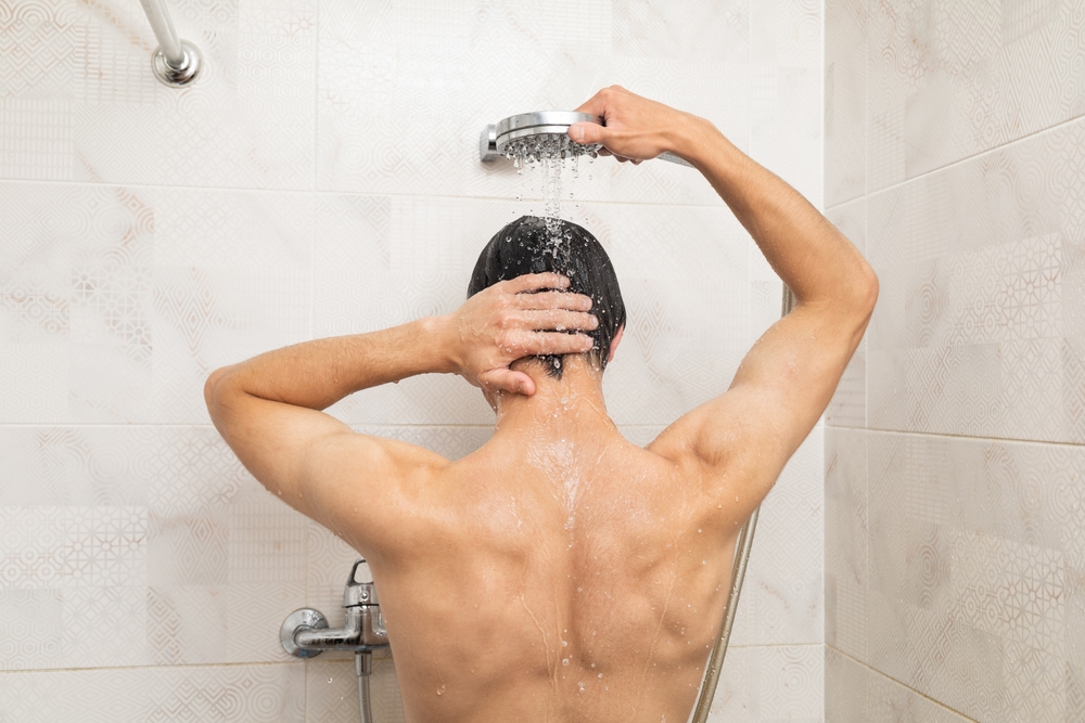 showering